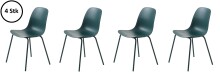 Stuhl >WHITBY< 4er Set) (B/H/T: 48x84x50 cm) in Petrol aus Petrol - 48x84x50cm (BxHxT)
