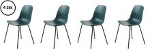 Stuhl >WHITBY< 4er Set) (B/H/T: 48x84x50 cm) in Petrol aus Petrol - 48x84x50cm (BxHxT)