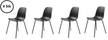 Stuhl >WHITBY< (4er Set) (B/H/T: 48x84x50 cm) in Schwarz aus Schwarz - 48x84x50cm (BxHxT)