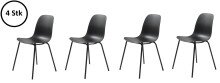 Stuhl >WHITBY< (4er Set) (B/H/T: 48x84x50 cm) in Schwarz aus Schwarz - 48x84x50cm (BxHxT)