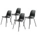 Stuhl >WHITBY< (4er Set) (B/H/T: 48x84x50 cm) in Schwarz aus Schwarz - 48x84x50cm (BxHxT)
