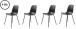 Stuhl >WHITBY< (4er Set) (B/H/T: 48x84x50 cm) in Schwarz aus Schwarz - 48x84x50cm (BxHxT)