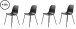 Stuhl >WHITBY< (4er Set) (B/H/T: 48x84x50 cm) in Schwarz aus Schwarz - 48x84x50cm (BxHxT)