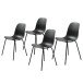 Stuhl >WHITBY< (4er Set) (B/H/T: 48x84x50 cm) in Schwarz aus Schwarz - 48x84x50cm (BxHxT)
