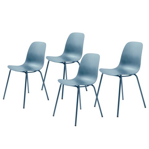 Stuhl >WHITBY< (4er Set) (B/H/T: 48x84x50 cm) in Blau aus Blau - 48x84x50cm (BxHxT)