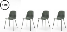 Stuhl >WHITBY< (4er Set) (B/H/T: 48x84x50 cm) in Grün aus Olive - 48x84x50cm (BxHxT)