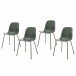 Stuhl >WHITBY< (4er Set) (B/H/T: 48x84x50 cm) in Grün aus Olive - 48x84x50cm (BxHxT)