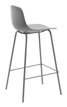 Barhocker >WHITBY< (2er Set) (B/H/T: 47x93x48 cm) in Grau aus Grau - 47x93x48cm (BxHxT)