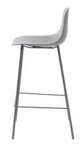 Barhocker >WHITBY< (2er Set) (B/H/T: 47x93x48 cm) in Grau aus Grau - 47x93x48cm (BxHxT)