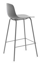 Barhocker >WHITBY< (2er Set) (B/H/T: 47x93x48 cm) in Grau aus Grau - 47x93x48cm (BxHxT)