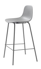 Barhocker >WHITBY< (2er Set) (B/H/T: 47x93x48 cm) in Grau aus Grau - 47x93x48cm (BxHxT)