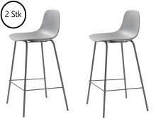 Barhocker >WHITBY< (2er Set) (B/H/T: 47x93x48 cm) in Grau aus Grau - 47x93x48cm (BxHxT)