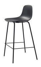 Barhocker >WHITBY< (2er Set) (B/H/T: 47x93x48 cm) in Schwarz - 47x93x48 (BxHxT)