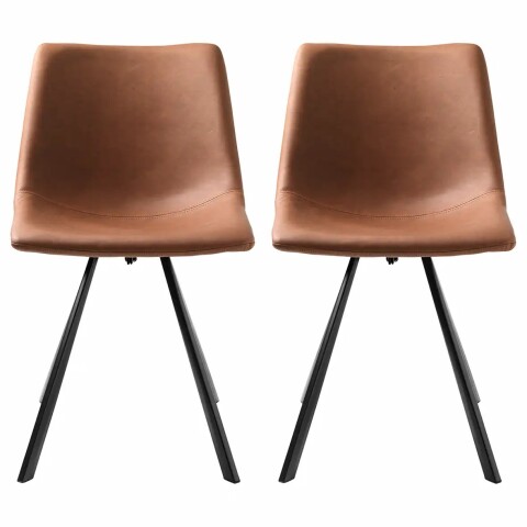 Stuhl >YUKON< (2er Set) (B/H/T: 47x79x54 cm) in Braun aus Braun - 47x79x54cm (BxHxT)
