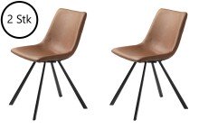 Stuhl >YUKON< (2er Set) (B/H/T: 47x79x54 cm) in Braun aus Braun - 47x79x54cm (BxHxT)
