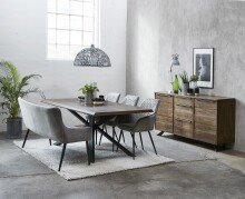 Esstisch >ARNO< (B/H/T: 200x75x100 cm) Wildeiche Furniert SMOKED