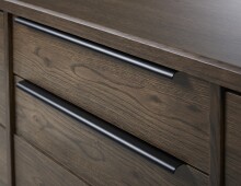 Sideboard >ARNO< (B/H/T: 170x85x45 cm) Wildeiche Furniert SMOKED