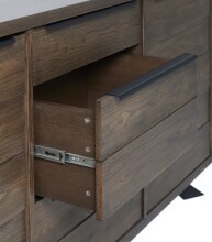 Sideboard >ARNO< (B/H/T: 170x85x45 cm) Wildeiche Furniert SMOKED
