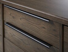 Sideboard >ARNO< (B/H/T: 170x85x45 cm) Wildeiche Furniert SMOKED