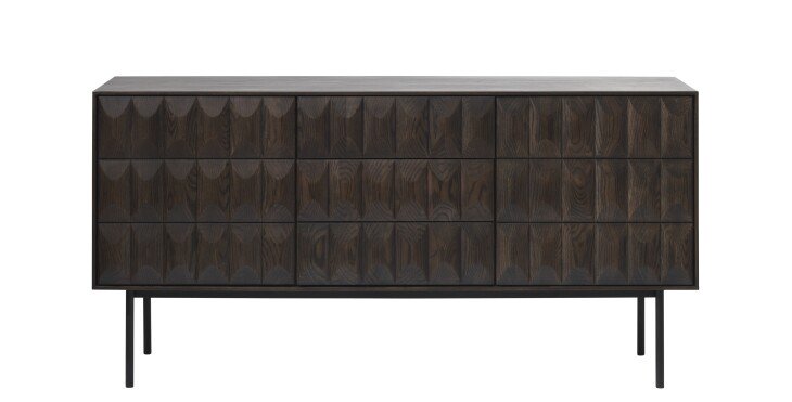 Sideboard >LATINA< (B/H/T: 160x79x45 cm) in dunkelbraun - 160x79x45 (BxHxT)