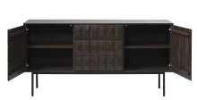 Sideboard >LATINA< (B/H/T: 160x79x45 cm) in dunkelbraun - 160x79x45 (BxHxT)