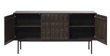 Sideboard >LATINA< (B/H/T: 160x79x45 cm) in dunkelbraun - 160x79x45 (BxHxT)