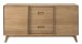 Sideboard >RHO< (B/H/T: 160x80x45 cm) in Eiche Furniert Natur Lackiert
