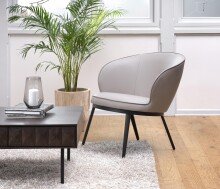 Armlehnstuhl >GAIN< (B/H/T: 73x79x77 cm) in Taupe - 73x79x77cm (BxHxT)