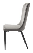 Stuhl >HUDSON< (2er Set) (B/H/T: 57x93x61 cm) in Grau aus Metall,Stoff - 57x93x61 (BxHxT)