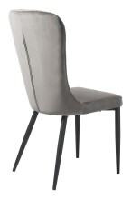 Stuhl >HUDSON< (2er Set) (B/H/T: 57x93x61 cm) in Grau aus Metall,Stoff - 57x93x61 (BxHxT)