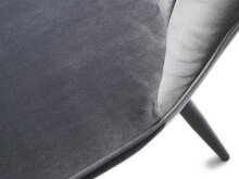 Stuhl >HUDSON< (2er Set) (B/H/T: 57x93x61 cm) in Grau aus Metall,Stoff - 57x93x61 (BxHxT)