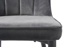 Stuhl >HUDSON< (2er Set) (B/H/T: 57x93x61 cm) in Grau aus Metall,Stoff - 57x93x61 (BxHxT)