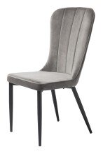 Stuhl >HUDSON< (2er Set) (B/H/T: 57x93x61 cm) in Grau aus Metall,Stoff - 57x93x61 (BxHxT)