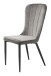 Stuhl >HUDSON< (2er Set) (B/H/T: 57x93x61 cm) in Grau aus Metall,Stoff - 57x93x61 (BxHxT)