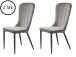 Stuhl >HUDSON< (2er Set) (B/H/T: 57x93x61 cm) in Grau aus Metall,Stoff - 57x93x61 (BxHxT)
