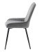 Stuhl >MILTON< (2er Set) (B/H/T: 50x85x58 cm) in Grau aus Grau Samt - 50x85x58cm (BxHxT)