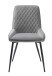 Stuhl >MILTON< (2er Set) (B/H/T: 50x85x58 cm) in Grau aus Grau Samt - 50x85x58cm (BxHxT)