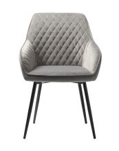 Armlehnstuhl >MILTON< (2er Set) (B/H/T: 58x84x59 cm) in Grau - 58x84x59 (BxHxT)