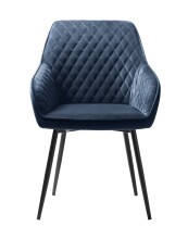 Armlehnstuhl >MILTON< (2er Set) (B/H/T: 58x84x59 cm) in Blau - 58x84x59 (BxHxT)