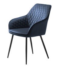 Armlehnstuhl >MILTON< (2er Set) (B/H/T: 58x84x59 cm) in Blau - 58x84x59 (BxHxT)