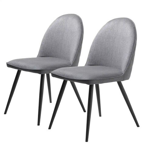Stuhl >MINTO< (2er Set) (B/H/T: 50x85x59 cm) in Grau aus Grau - 50x85x59cm (BxHxT)
