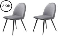 Stuhl >MINTO< (2er Set) (B/H/T: 50x85x59 cm) in Grau aus Grau - 50x85x59cm (BxHxT)