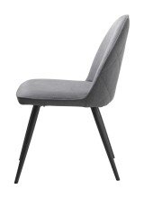 Stuhl >MINTO< (2er Set) (B/H/T: 50x85x59 cm) in Grau aus Grau - 50x85x59cm (BxHxT)