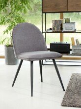 Stuhl >MINTO< (2er Set) (B/H/T: 50x85x59 cm) in Grau aus Grau - 50x85x59cm (BxHxT)