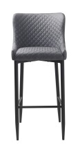 Barhocker >OTTOWA< (B/H/T: 48x105x57 cm) in Grau aus Grau PU - 48x105x57 (BxHxT)