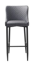 Barhocker >OTTOWA< (B/H/T: 48x105x57 cm) in Grau aus Grau PU - 48x105x57 (BxHxT)