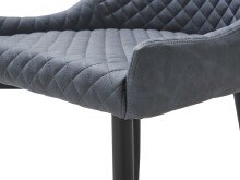 Barhocker >OTTOWA< (B/H/T: 48x105x57 cm) in Grau aus Grau PU - 48x105x57 (BxHxT)