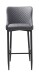 Barhocker >OTTOWA< (B/H/T: 48x105x57 cm) in Grau aus Grau PU - 48x105x57 (BxHxT)