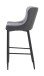Barhocker >OTTOWA< (B/H/T: 48x105x57 cm) in Grau aus Grau PU - 48x105x57 (BxHxT)