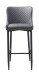 Barhocker >OTTOWA< (B/H/T: 48x105x57 cm) in Grau aus Grau PU - 48x105x57 (BxHxT)